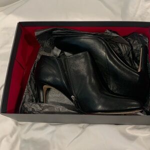 Vince Camuto black leather ankle boots